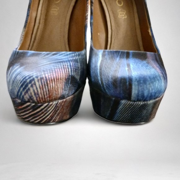 Aldo "Jerolda" Blue Multicolor Platform Stiletto Heels  Size 7 - Picture 9 of 14